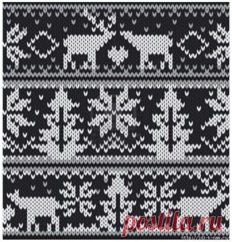 ЖАККАРДОВЫЕ СХЕМЫ С ОЛЕНЯМИ / Рукоделие