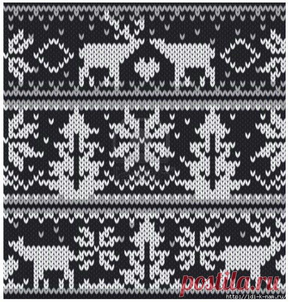 ЖАККАРДОВЫЕ СХЕМЫ С ОЛЕНЯМИ / Рукоделие