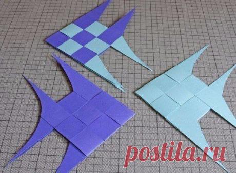 Плетённые рыбки — Поделки с детьми