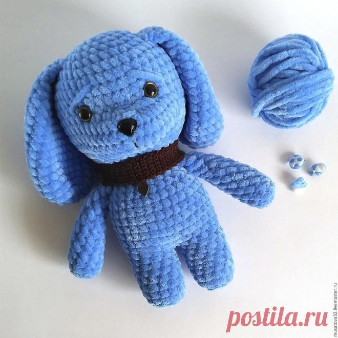 Вязаная собачка - плюшевый Джек. Автор Юлия Мусатова