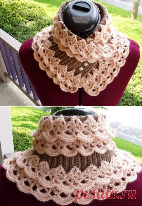 Ажурный воротник-шарфик Austen Lace Muffler