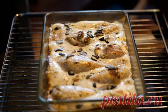 Куриные ножки со сметаной и сыром