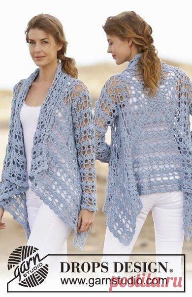 Кружевной жакет-накидка крючком на основе квадрата. Схемы. / Обсуждение на LiveInternet - Российский Сервис Онлайн-Дневников