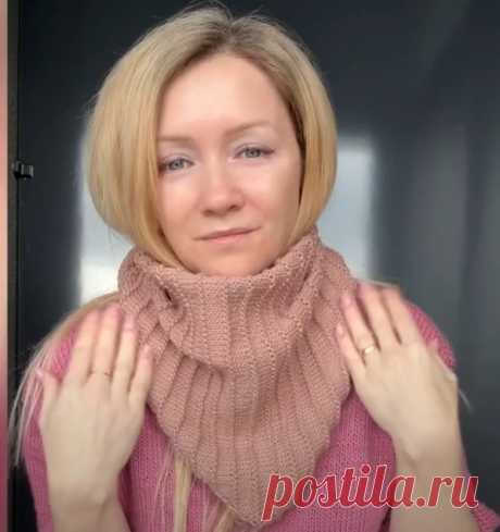 Бактус спицами для начинающих