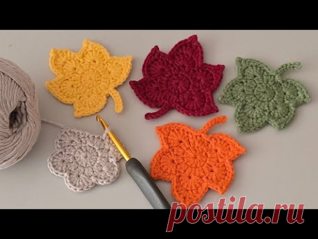 🍂Быстрые листья крючком | Мастер-класс по осеннему декору дома и поделкам на Хэллоуин