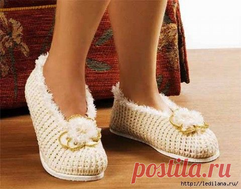 Симпатичные домашние тапочки