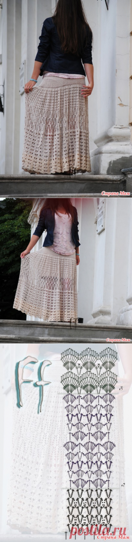 Юбка в пол крючком - Вязание - Страна Мам