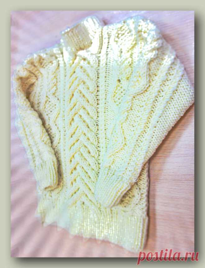 Джемпер связан для мальчика на рост 104-110 см в стиле аранского вязания. Рельефные косы и сложные переплетения делают данную модель необычайно притягательной. Рельефные рисунки идут спереди, по спинке и рукавам модели.
Яркая, индивидуальная разработка модели, надеюсь, приведет в восторг еще немало ценителей прекрасного.
Если вы хотите видеть вашего мальчика самым красивым и ярким, подарите ему такую интересную, дизайнерскую вещь от мастера RIKKI. Магазин: rikki71.livemaster.ru