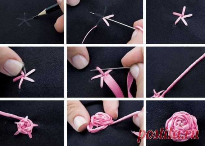 Быстрые микро розы из ленты .