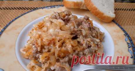 Кисело зеле с кайма и ориз