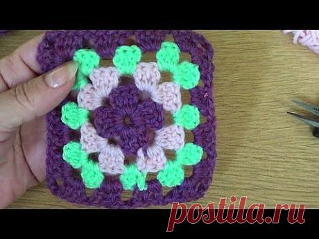 ▶ Бабушкин квадрат. Как спрятать хвостики - YouTube