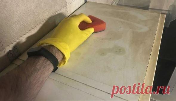 Не ожидал такого эффекта: отмыл добела 2-годовалый жирный налёт за 5 минут. Делюсь найденным средством жирный налет рабочими средствами на кухне