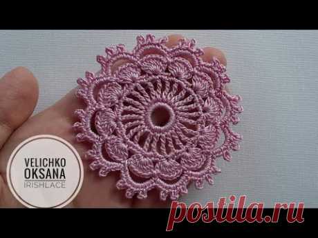 Мотив для ирландского кружева крючком. Irish lace.