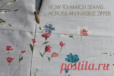Совмещение швов при вшивании потайной молнии (Шитье и крой) | Журнал Вдохновение Рукодельницы