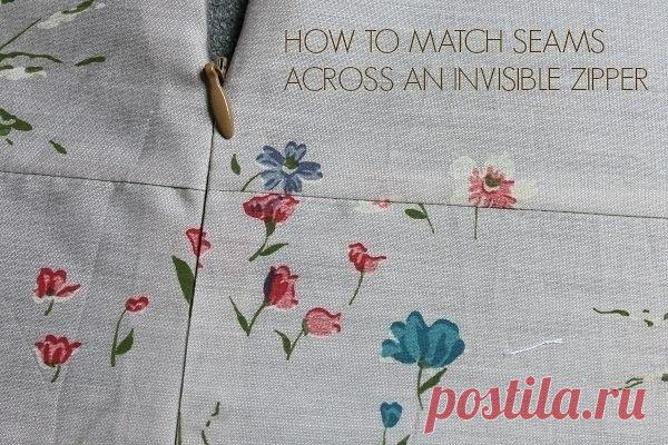 Совмещение швов при вшивании потайной молнии (Шитье и крой) | Журнал Вдохновение Рукодельницы