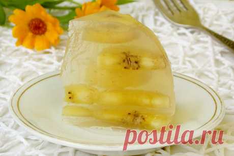 Желе с бананом - опьяняющий десерт! » Женский Мир