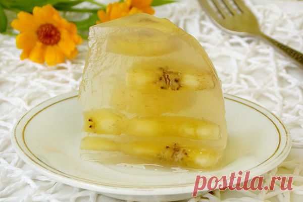 Желе с бананом - опьяняющий десерт! » Женский Мир