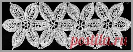 Ленточное кружево из цветов .