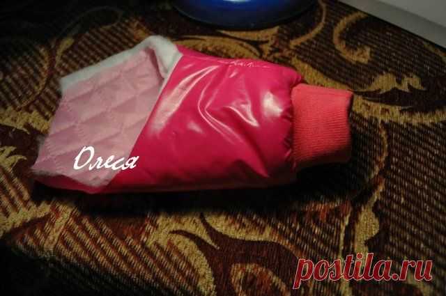 Как вшивать манжеты и подклад  в рукав детской курточки