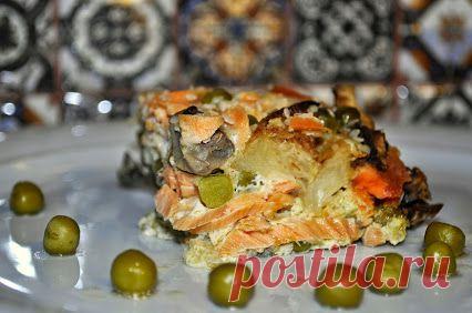 запеканка с сельдереем и рыбой