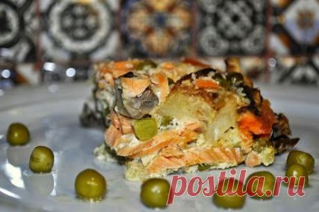 запеканка с сельдереем и рыбой