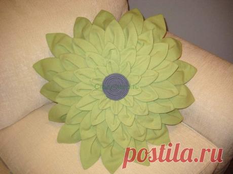Подушка в виде георгины своими руками | Crazy-hand.ru