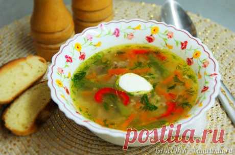 Суп с пшеном и зеленой фасолью Вкусный, яркий, питательный суп. Как в своем недавнем рецепте сказала Камелена: "Зимой хочется сочных ярких красок, но погода обычно не радует, поэтому давайте готовить яркие блюда и тем самым приблизим лето." Следую призыву :))