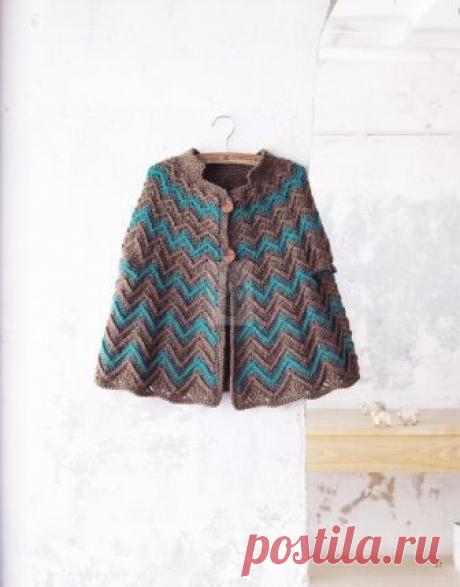 Жакет-накидка крючком