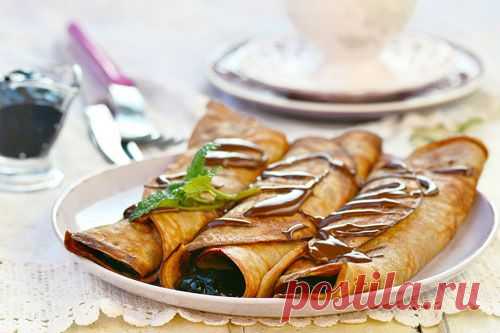 Шоколадные блинчики с черникой / Болталка / Кулинария