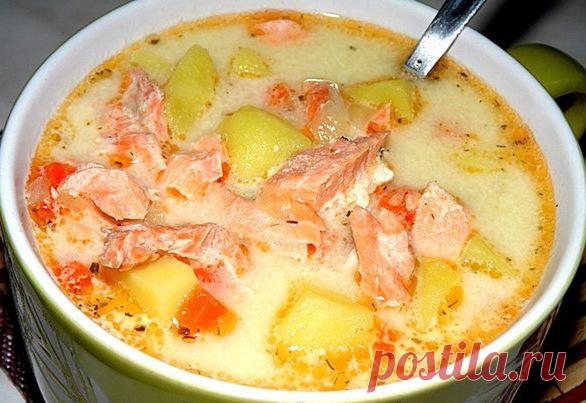 Gallery.ru / . Финский суп с лососем и сливками - Супы - north-west