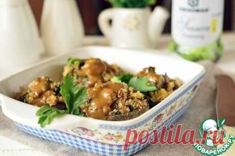 Фаршированные шампиньоны с хлебными крошками - кулинарный рецепт