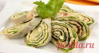 Рулет из лаваша с сыром. - Рецепты - Доставка пиццы, обедов, суши, питьевой воды домой и в офис, банкет, кейтеринг, организация мероприятий в Петербурге