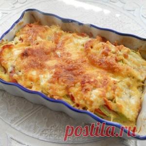 Кабачки, запеченные с помидорами и сыром. - МирТесен