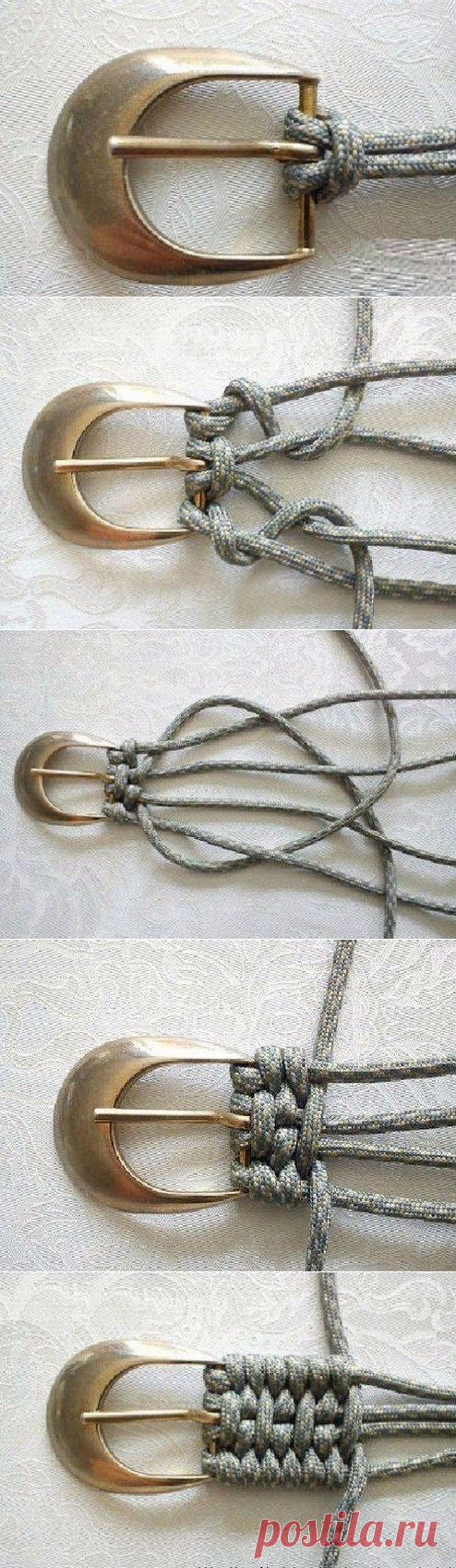 Плетем красивый пояс — Сделай сам, идеи для творчества - DIY Ideas