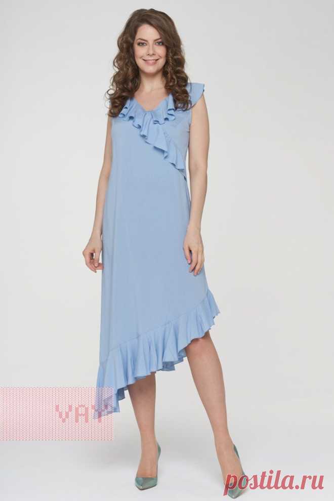 Летние платья от марки VAY. Женские летние платья VAY (артикул 191-3481), цветовое решение небесно-голубой. Ещё больше женских платьев марки ВЭЙ на оптовом сайте производителя VAY - Ньювэй.ру https://www.newvay.ru