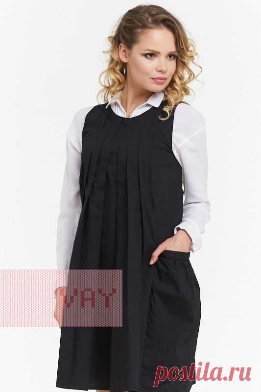 Летние платья от марки VAY. Женские летние платья VAY (артикул 182-3449), цветовое решение черный. Ещё больше женских платьев марки ВЭЙ на оптовом сайте производителя VAY - Ньювэй.ру https://www.newvay.ru