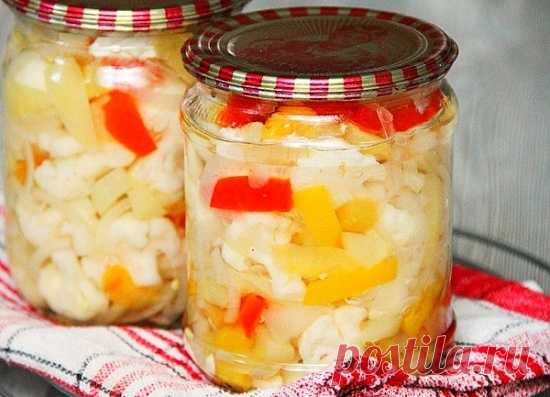 Маринованная цветная капуста на зиму без стерилизации | Печем и варим