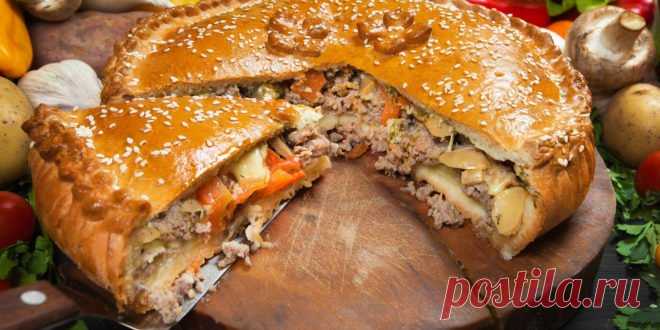 ПОДБОРКА САМЫХ СЫТНЫХ ПИРОГОВ - Сарафанчик 1. ПИРОГ С МЯСОМ