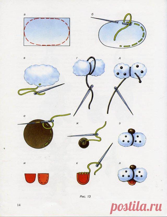 Рисуем и шьем носы, мордочки, клювы, глаза .... для игрушек