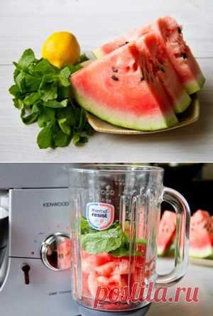 Арбузный напиток с мятой