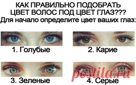 КАК ПРАВИЛЬНО ПОДОБРАТЬ ЦВЕТ ВОЛОС ПОД ЦВЕТ ГЛАЗ?.