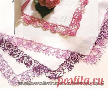 Схемы каймы крючком