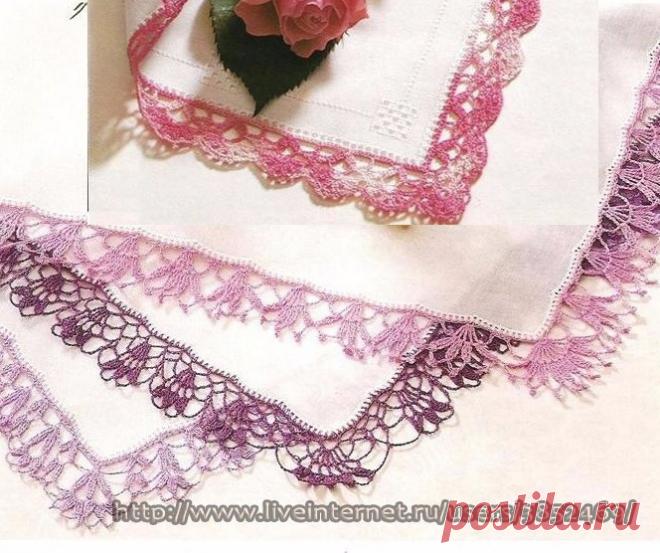 Схемы каймы крючком