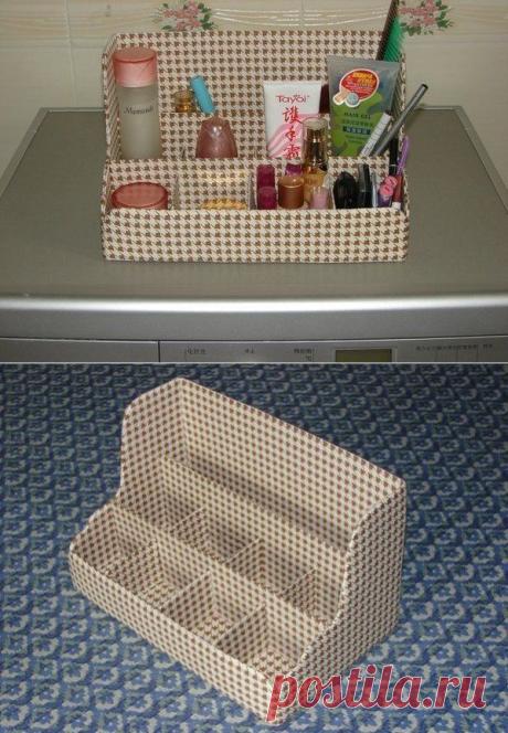 Полочка для косметики из картона и ткани. Полочка из картона своими руками | Все о рукоделии: схемы, мастер классы, идеи на сайте labhousehold.com