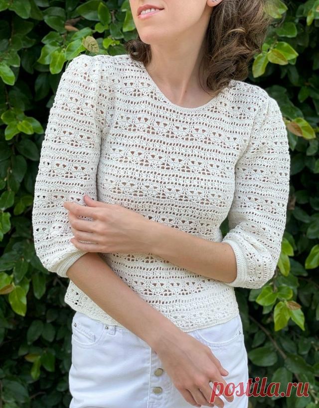 Пост на стене Узор для блузы крючком