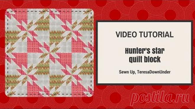 Video tutorial Hunter´s star quilt block