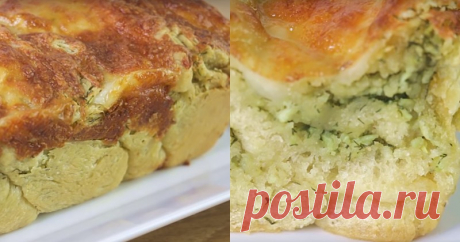 Пирог с сыром и зеленью