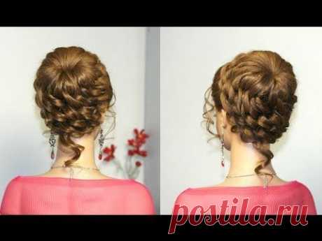 Hairstyles for long hair, updo hairstyles. Прическа для длинных волос - YouTube