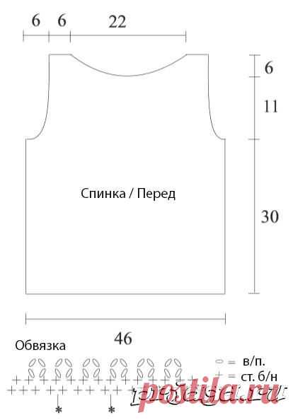 Ажурный топ спицами