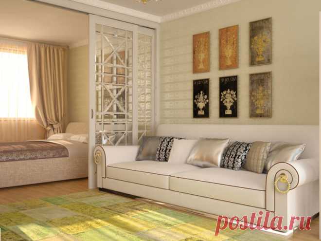 Дизайн гостиной-спальни 18 кв. м.: 65 фото интерьеров, зонирование и офрмление